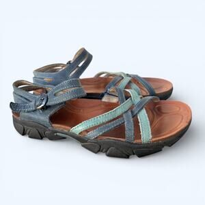 KEEN Naples II Blue Leather Sport Sandals – Women’s US 9.5 / EU 40